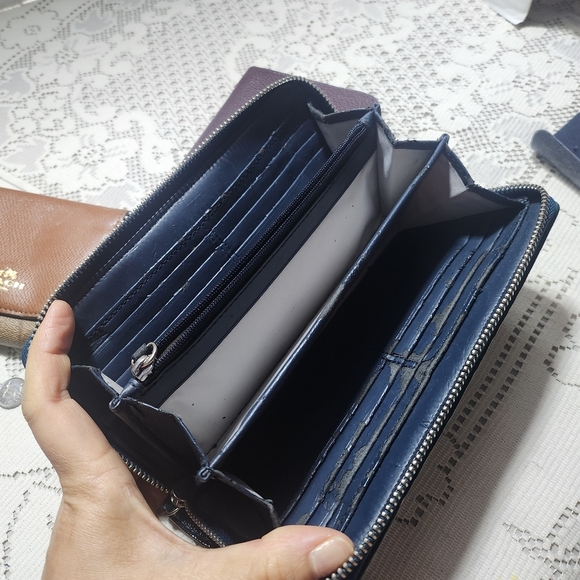 3 Coach Wallet Trio - Purple, Blue, and Brown - Picture 5 of 13